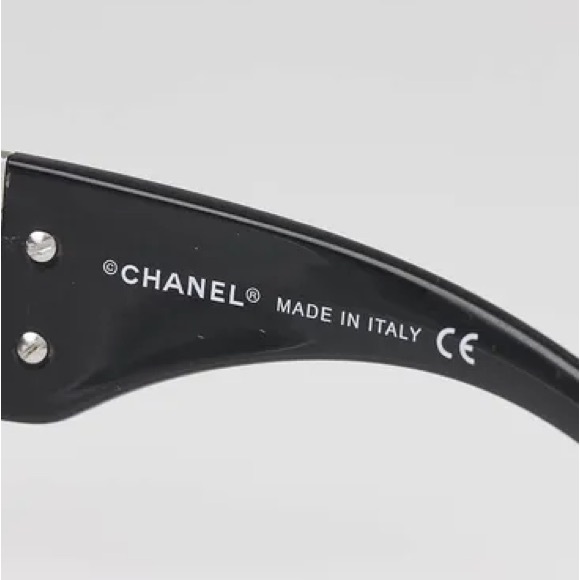 CHANEL Unisex Black Tint Metal Frame CC Logo Wrap Aviator Sunglasses 4154 - Picture 3 of 8